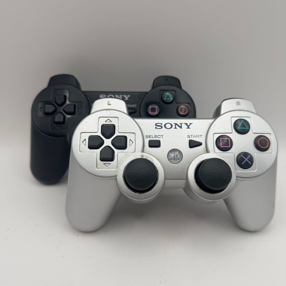 Sony PlayStation 3 PS3 DualShock 3 Wireless Controllers For Parts Lot of 2